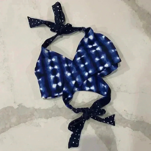 Athleta Wrap Swim Top Zuma Mashiko Print Padded Women’s Size 32B/C - Picture 2 of 7